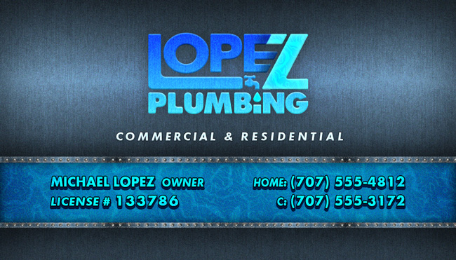 Business Card Front - Lopez Plumbing