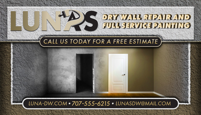 Business Card Back - Lunas Drywall